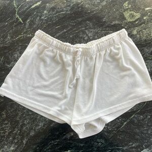 Women's White Lounge Shorts